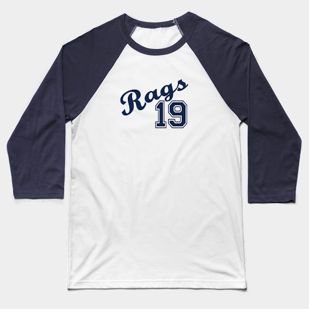 Rags 19 Design Baseball T-Shirt by Bleeding Yankee Blue